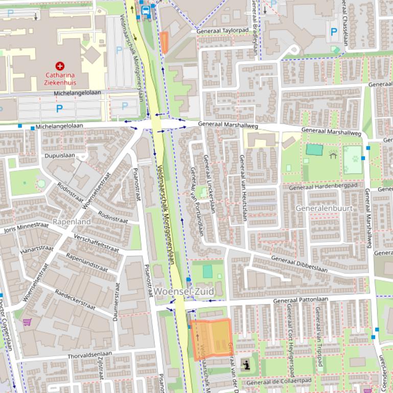 Kaart van postcodegebied 5623LE.