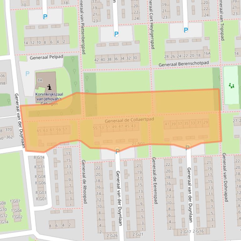 Kaart van postcodegebied 5623LN.
