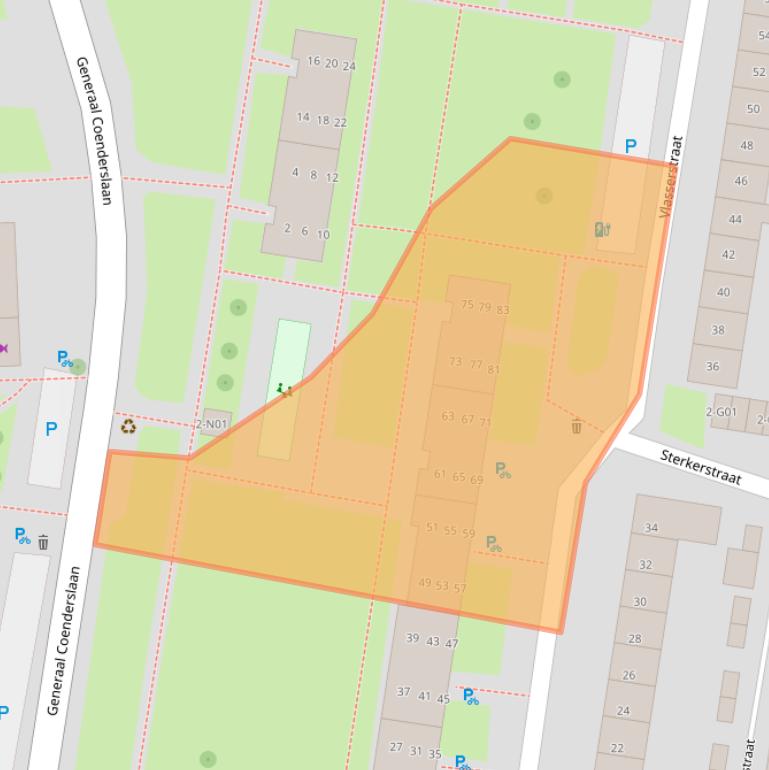 Kaart van postcodegebied 5623MB.
