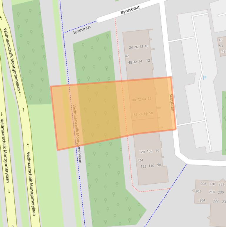 Kaart van postcodegebied 5623RB.