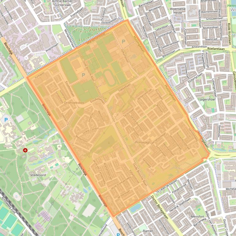 Kaart van postcodegebied 5624.