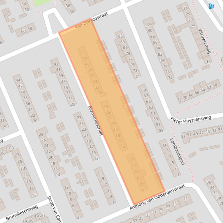 Kaart van postcodegebied 5624AJ.