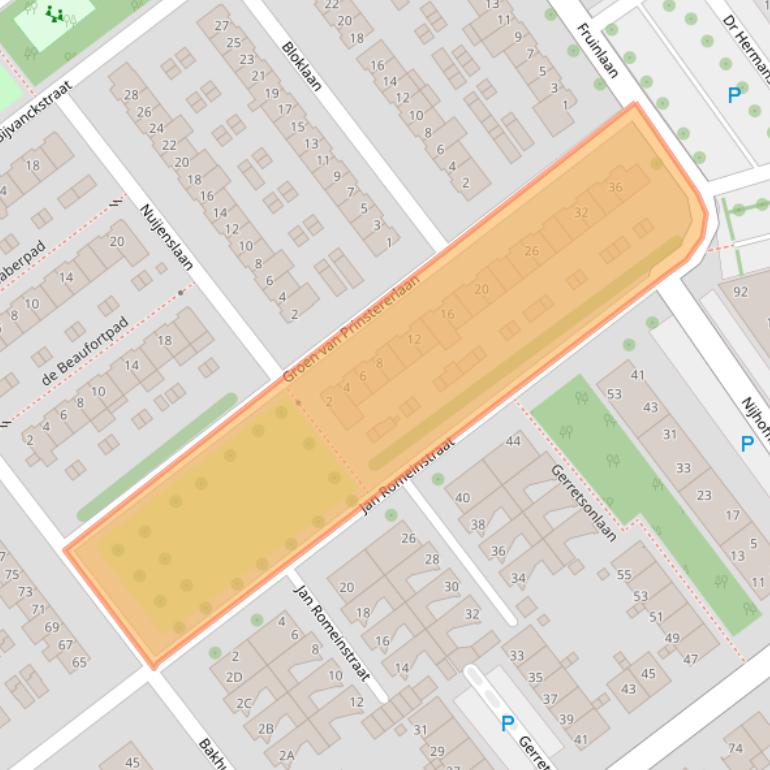 Kaart van postcodegebied 5624GA.