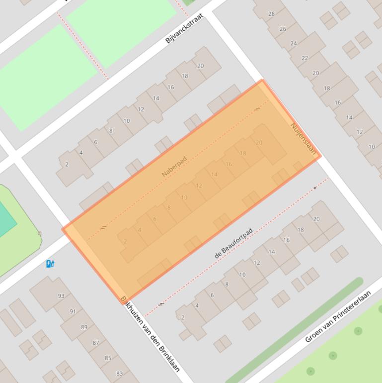 Kaart van postcodegebied 5624GG.