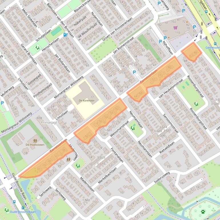 Kaart van postcodegebied 5624JR.