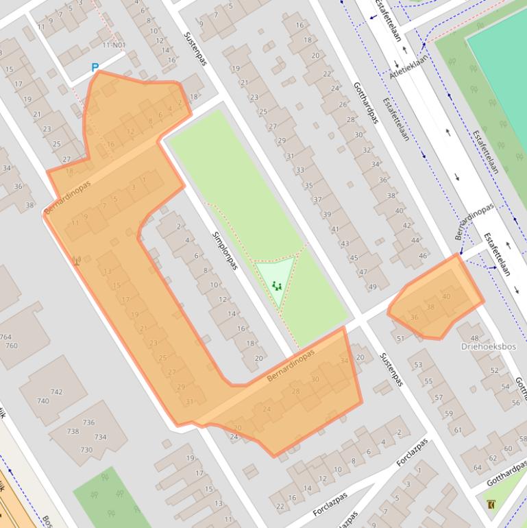 Kaart van postcodegebied 5624NA.