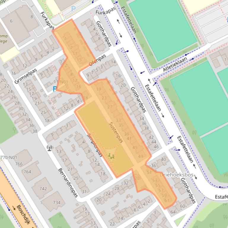 Kaart van postcodegebied 5624NB.