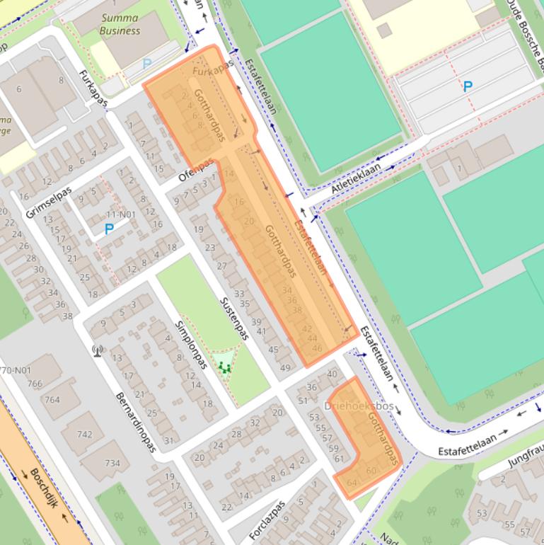 Kaart van postcodegebied 5624NE.