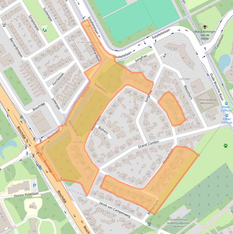 Kaart van postcodegebied 5624NR.