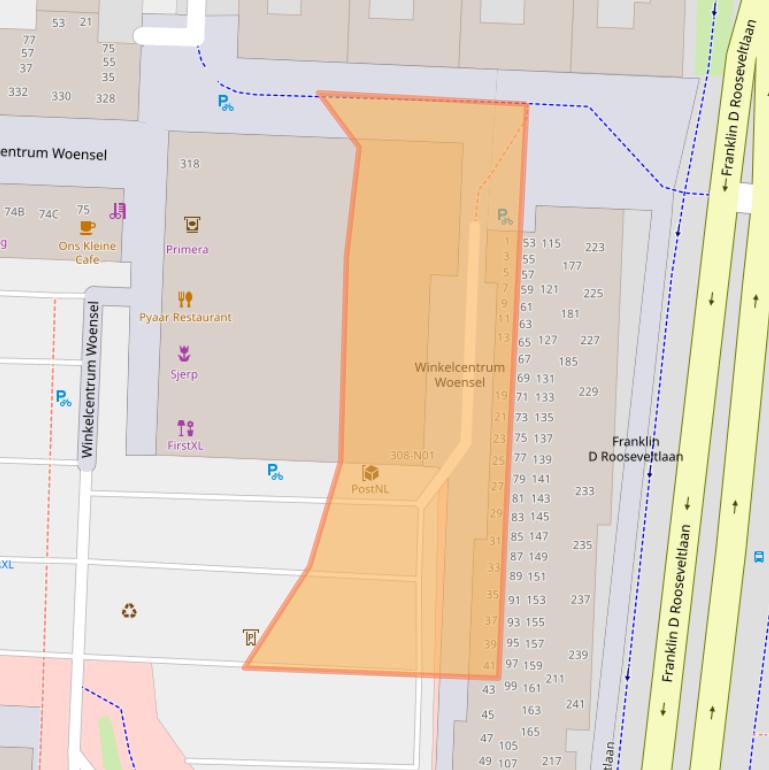 Kaart van postcodegebied 5625AS.