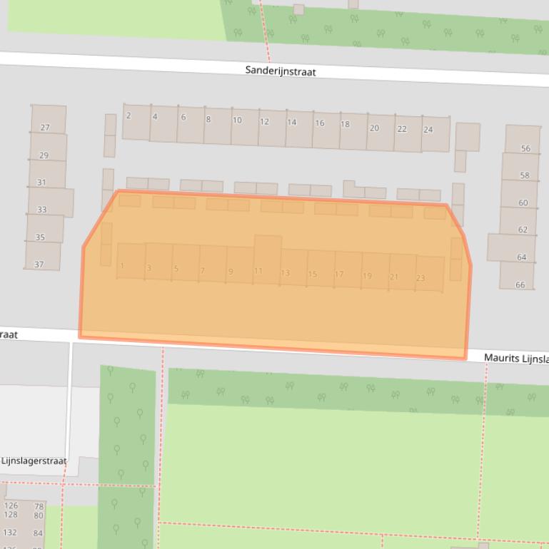 Kaart van postcodegebied 5625BJ.