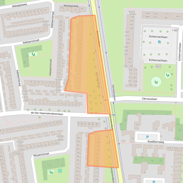 Kaart van postcodegebied 5625EB.