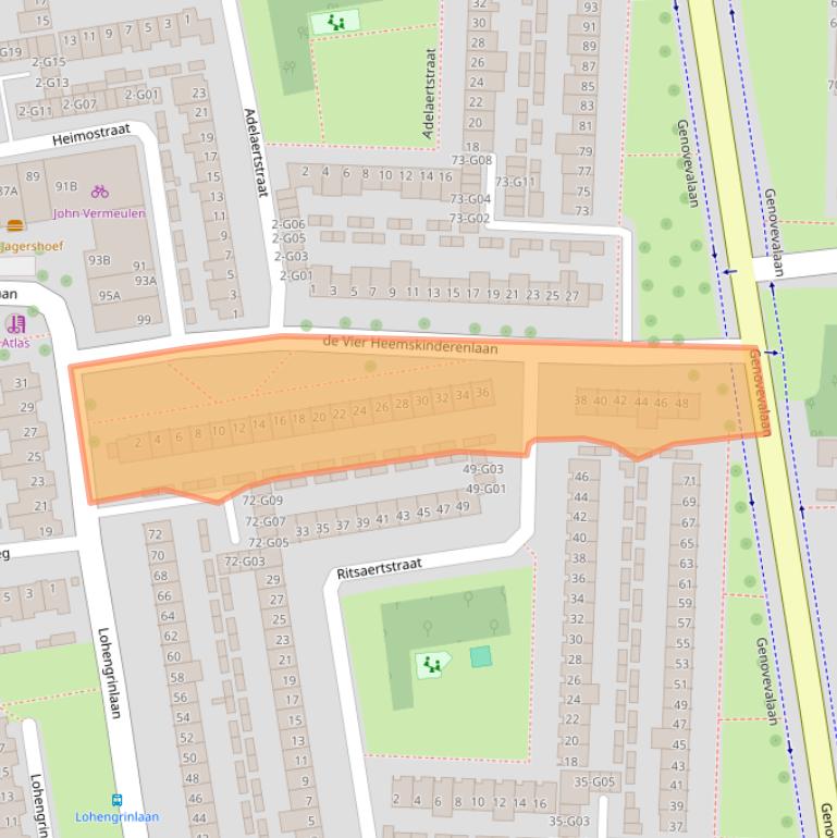 Kaart van postcodegebied 5625HB.