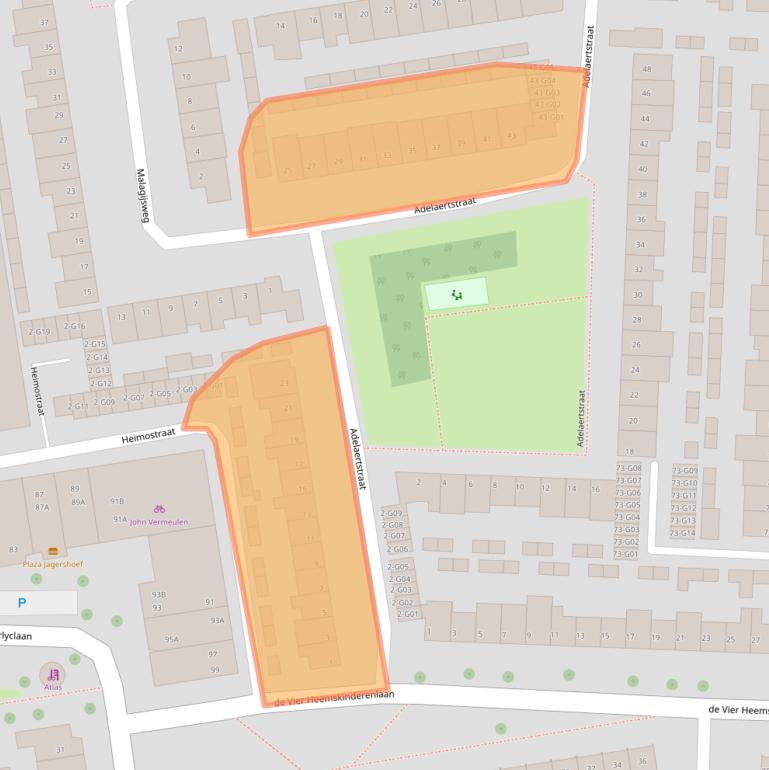 Kaart van postcodegebied 5625HC.