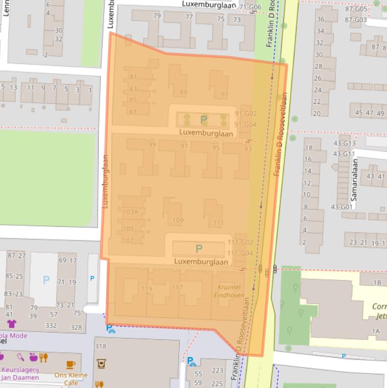Kaart van postcodegebied 5625NC.