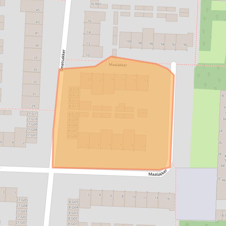 Kaart van postcodegebied 5625SJ.