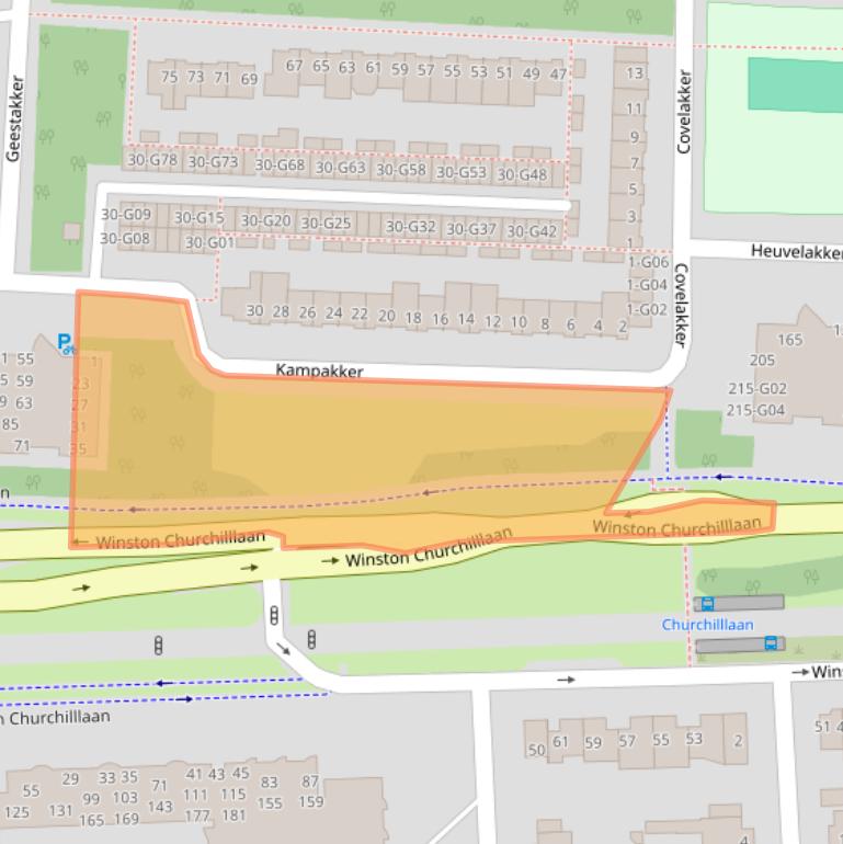 Kaart van postcodegebied 5625VC.