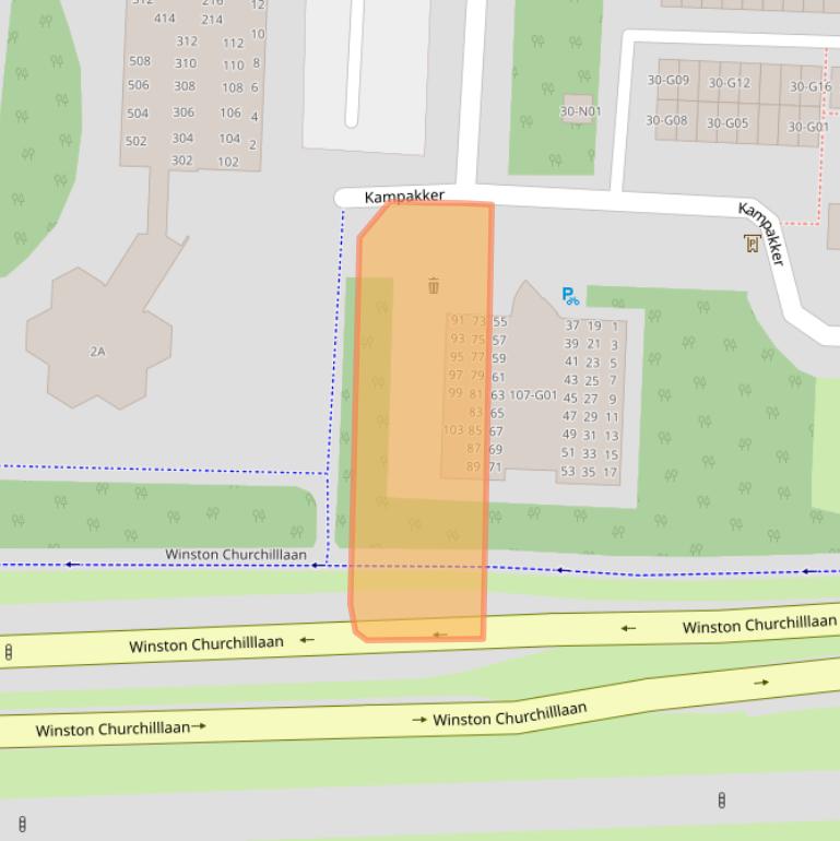 Kaart van postcodegebied 5625VE.