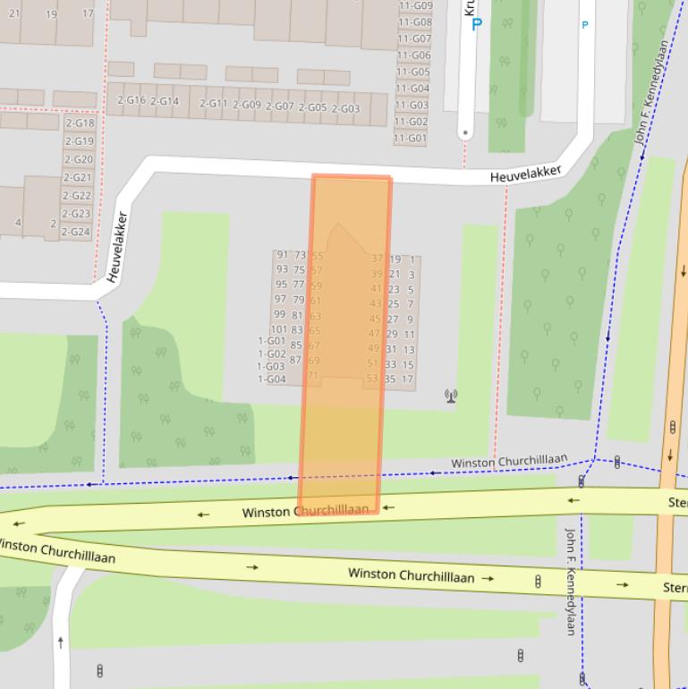Kaart van postcodegebied 5625VJ.