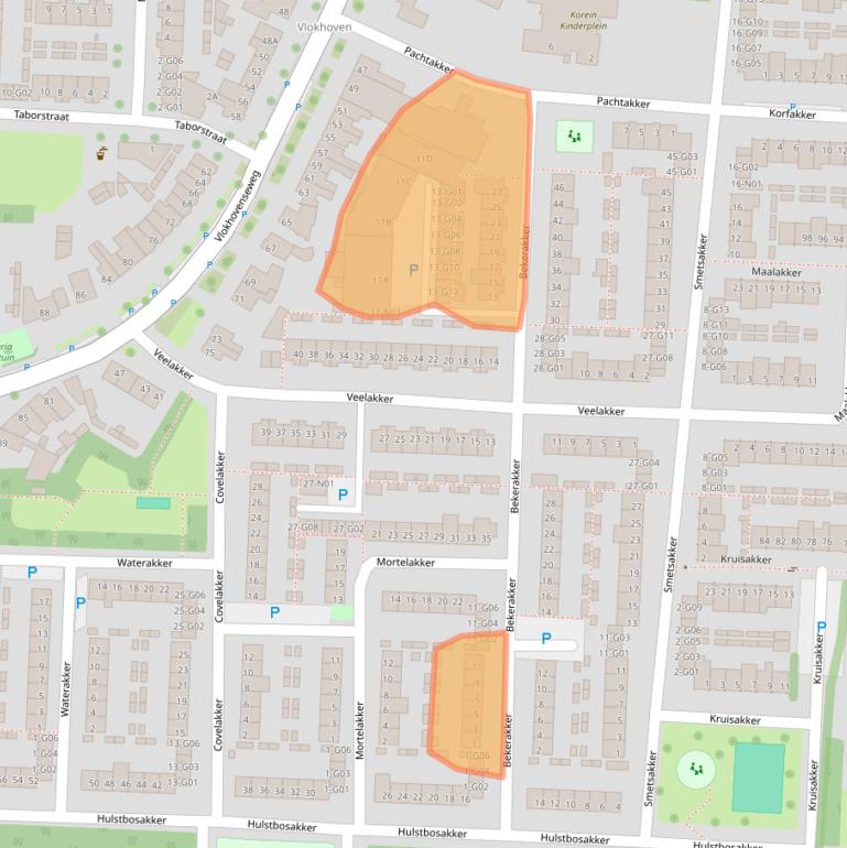 Kaart van postcodegebied 5625VX.