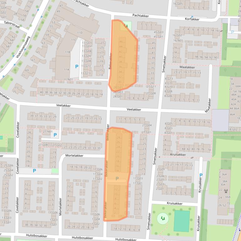 Kaart van postcodegebied 5625VZ.