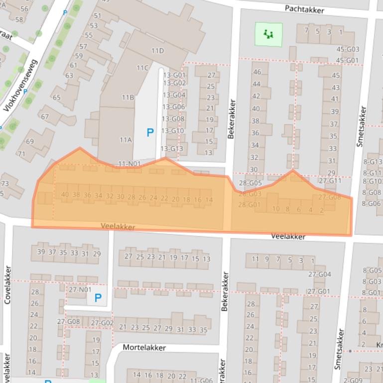 Kaart van postcodegebied 5625WK.