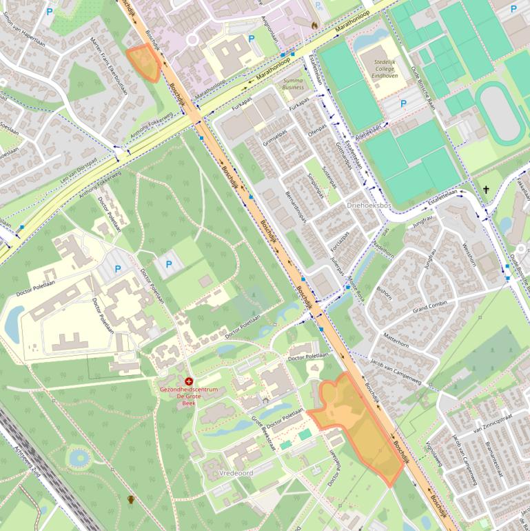 Kaart van postcodegebied 5626AB.