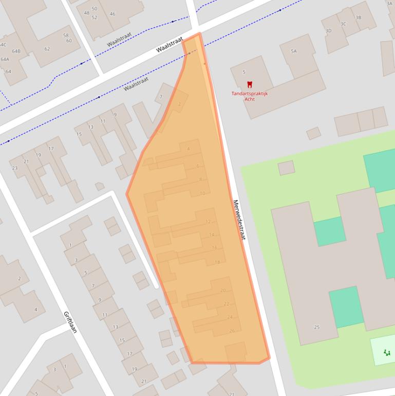 Kaart van postcodegebied 5626AX.