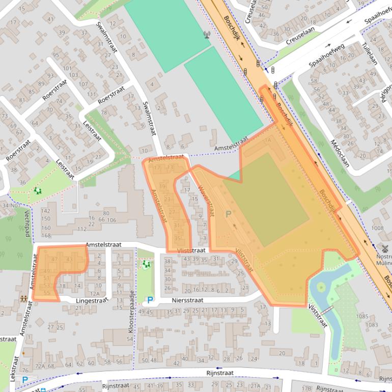 Kaart van postcodegebied 5626BX.