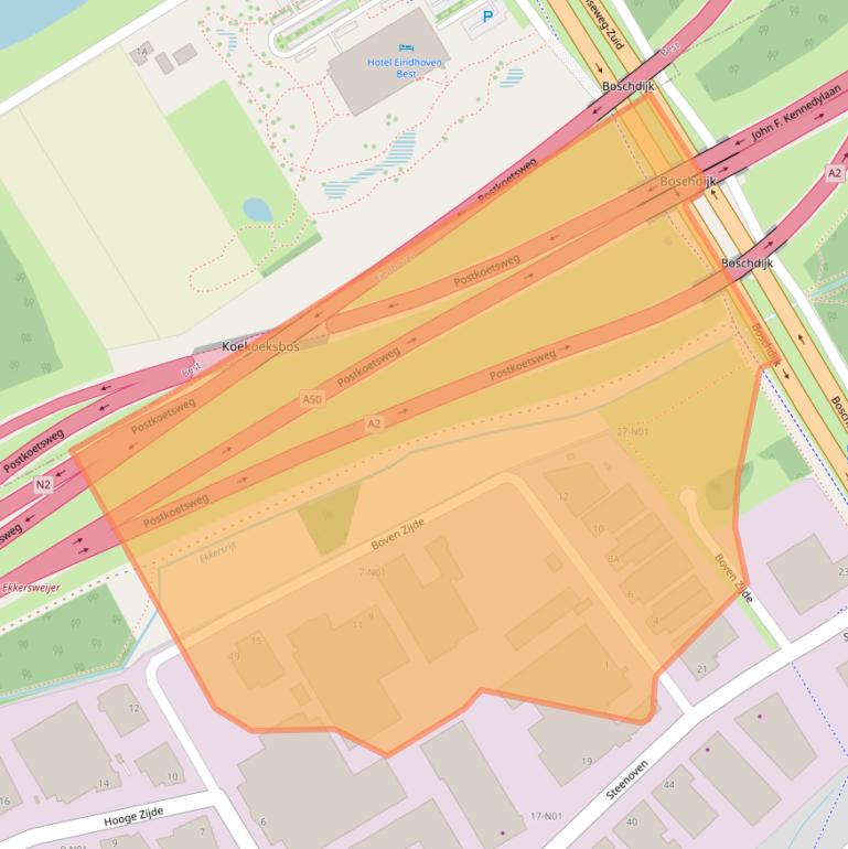 Kaart van postcodegebied 5626EB.