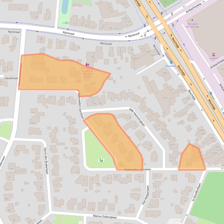 Kaart van postcodegebied 5626GA.