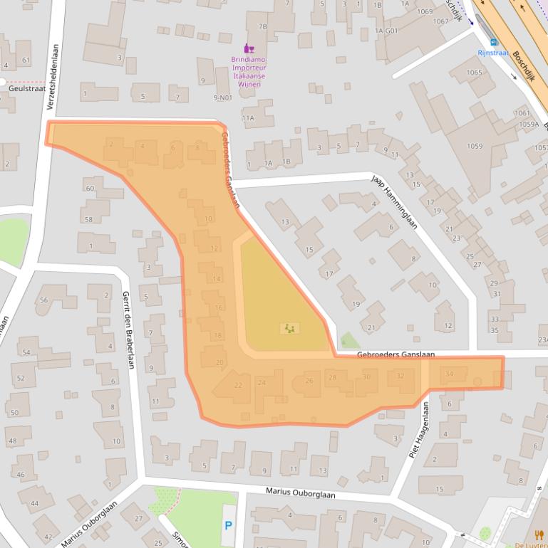 Kaart van postcodegebied 5626GB.