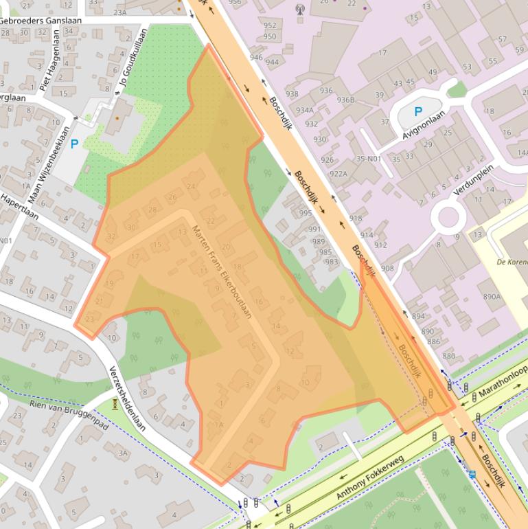 Kaart van postcodegebied 5626GG.