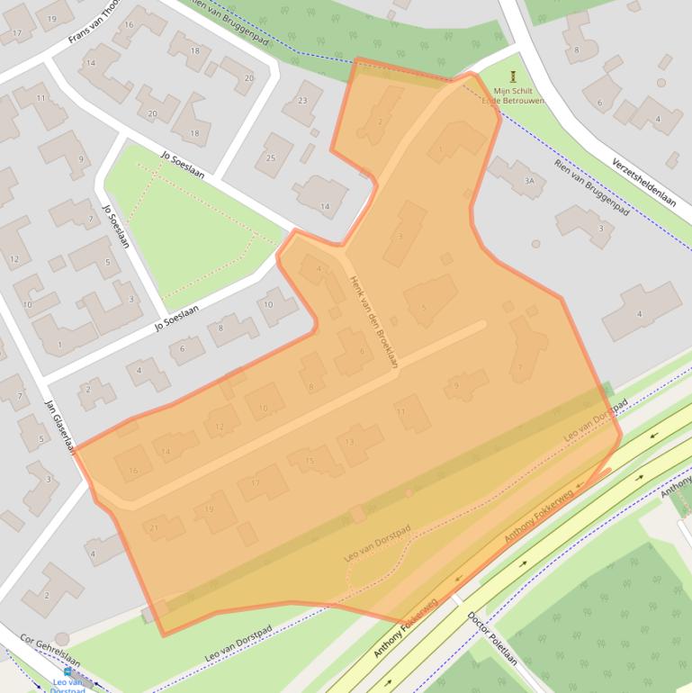Kaart van postcodegebied 5626HA.