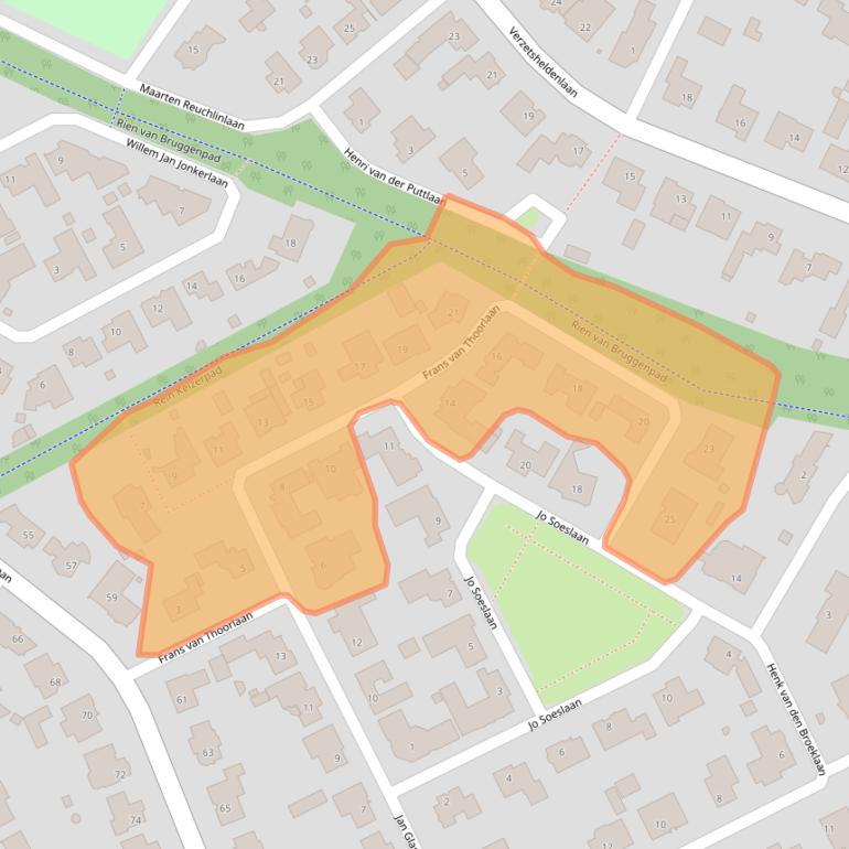 Kaart van postcodegebied 5626HD.