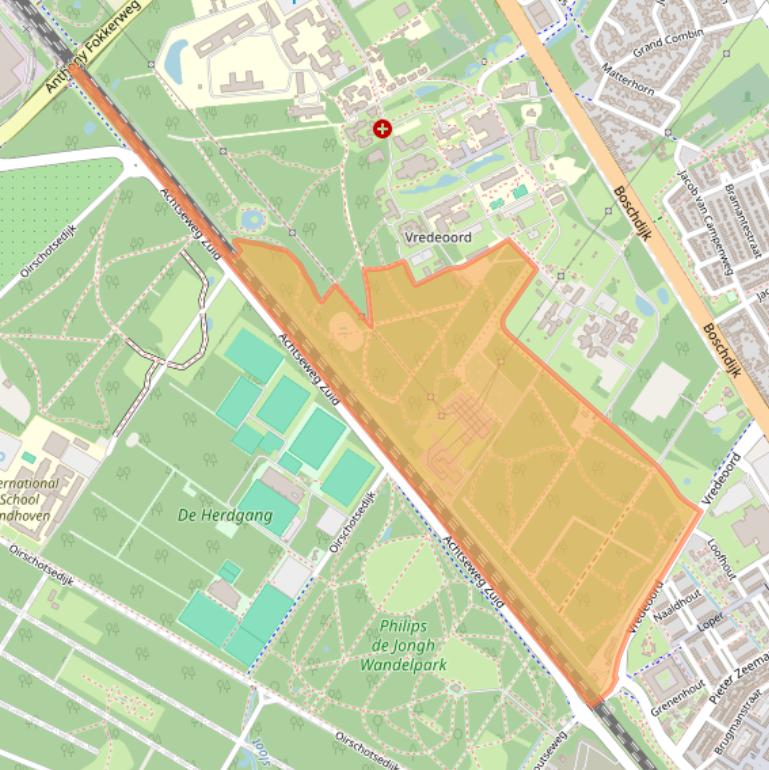 Kaart van postcodegebied 5626NA.