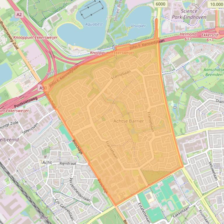 Kaart van postcodegebied 5627.