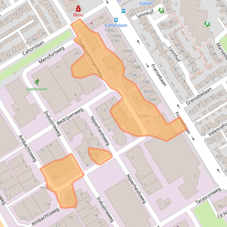 Kaart van postcodegebied 5627BV.