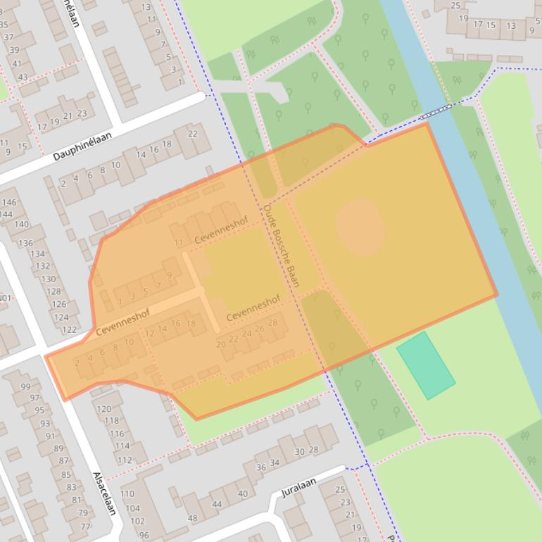 Kaart van postcodegebied 5627CM.