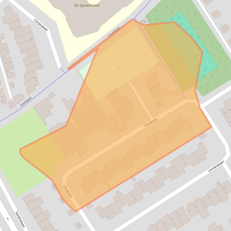 Kaart van postcodegebied 5627DC.