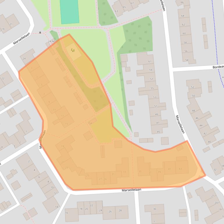 Kaart van postcodegebied 5627GJ.
