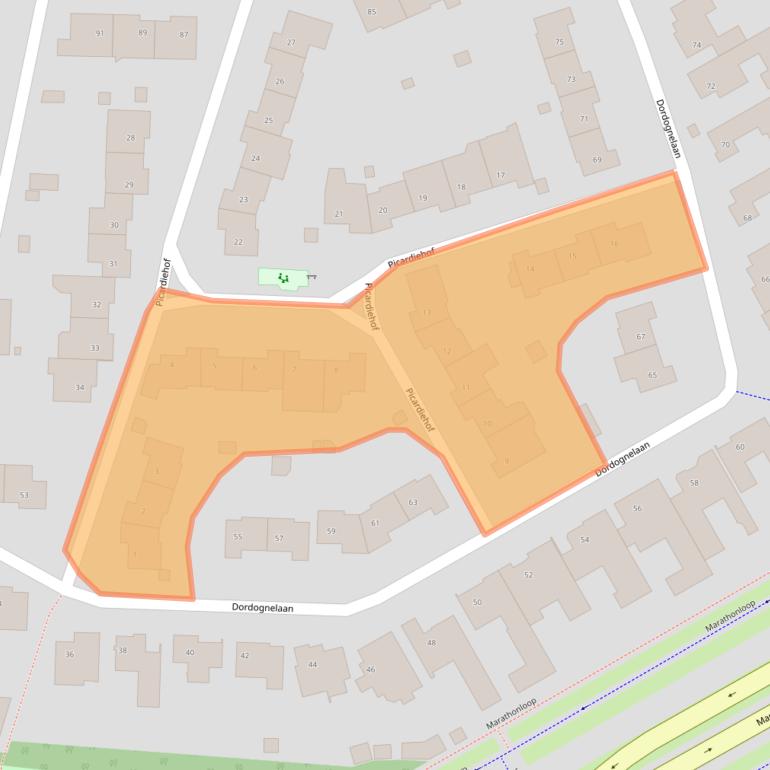 Kaart van postcodegebied 5627HK.