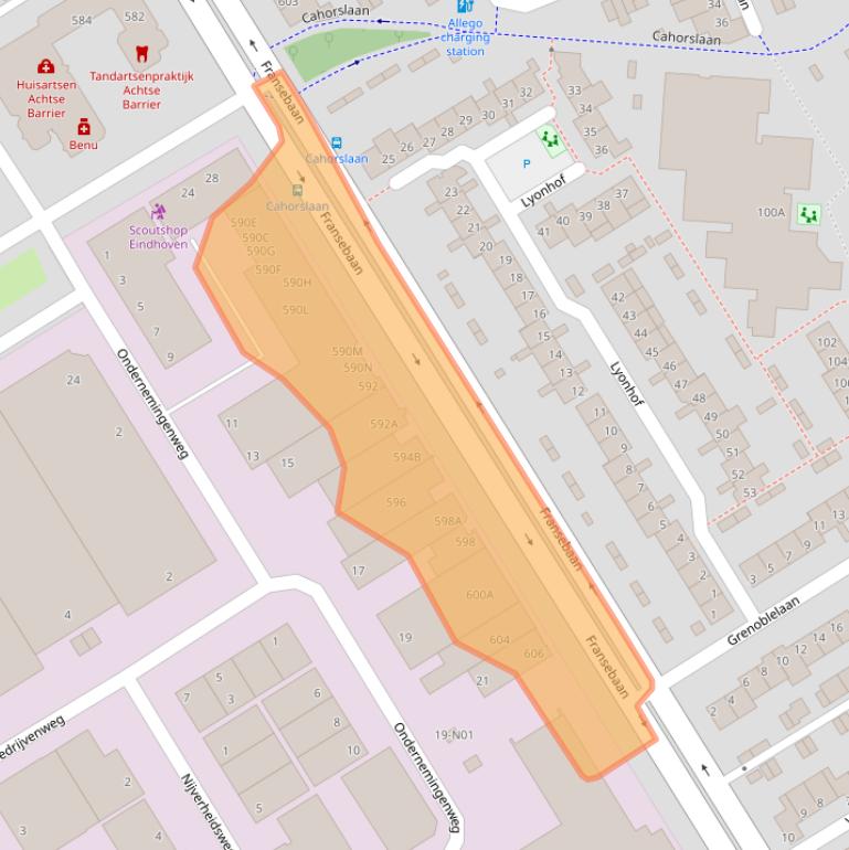 Kaart van postcodegebied 5627JM.