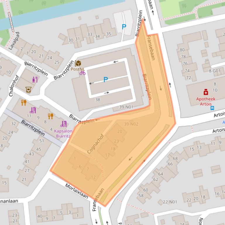 Kaart van postcodegebied 5627LD.