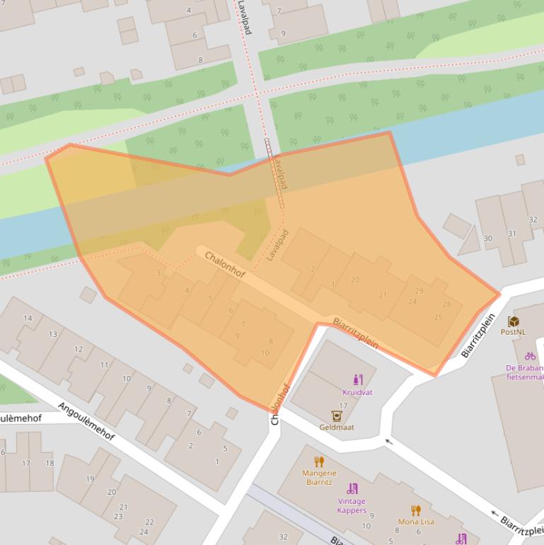 Kaart van postcodegebied 5627LG.