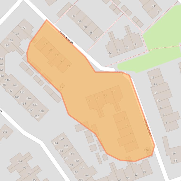 Kaart van postcodegebied 5627NG.