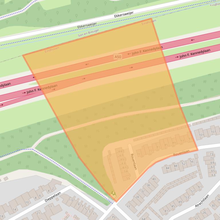Kaart van postcodegebied 5627PD.
