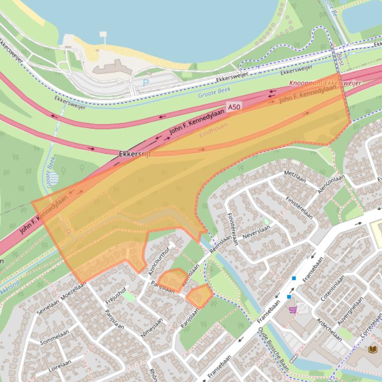 Kaart van postcodegebied 5627TW.