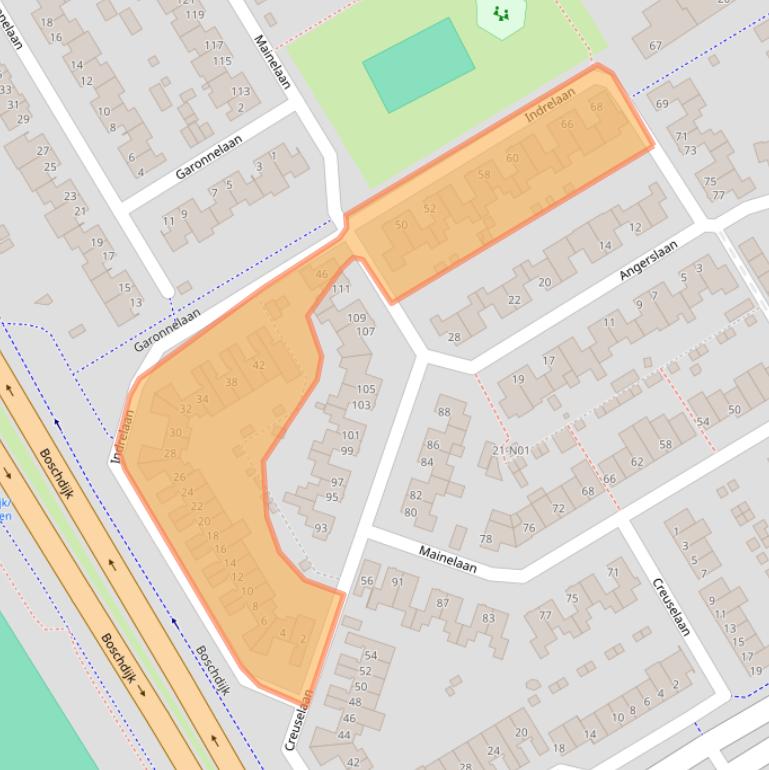 Kaart van postcodegebied 5627VD.