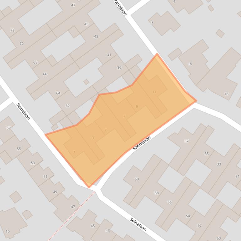 Kaart van postcodegebied 5627WL.